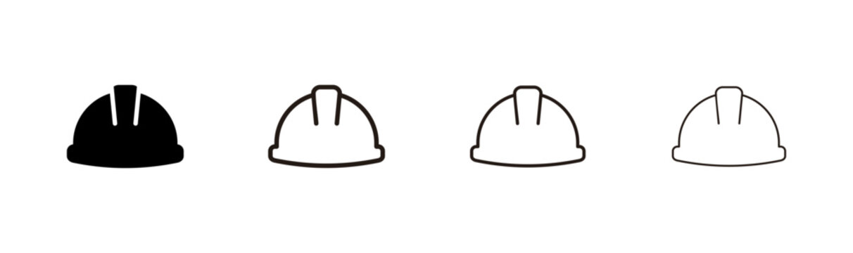 Helmet icon logo design. Motorcycle helmet sign and symbol. Construction helmet icon. Safety helmet