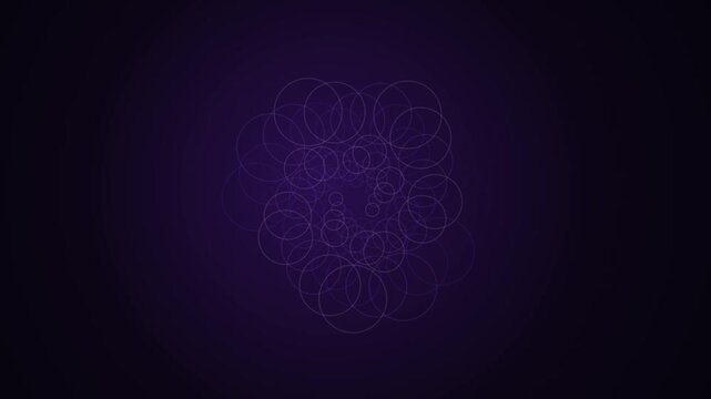 Multiple Circles, Circular Pattern, Abstract Geometric Motion