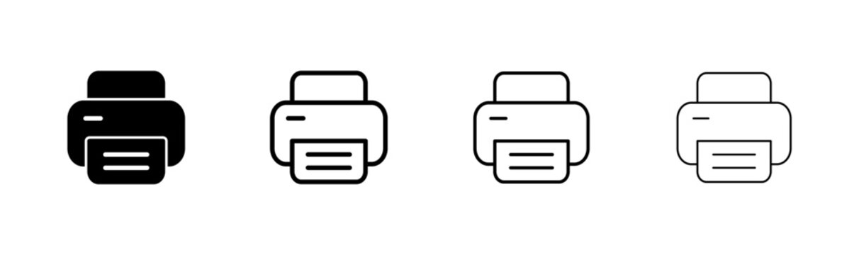 Print icon logo design. printer sign and symbol