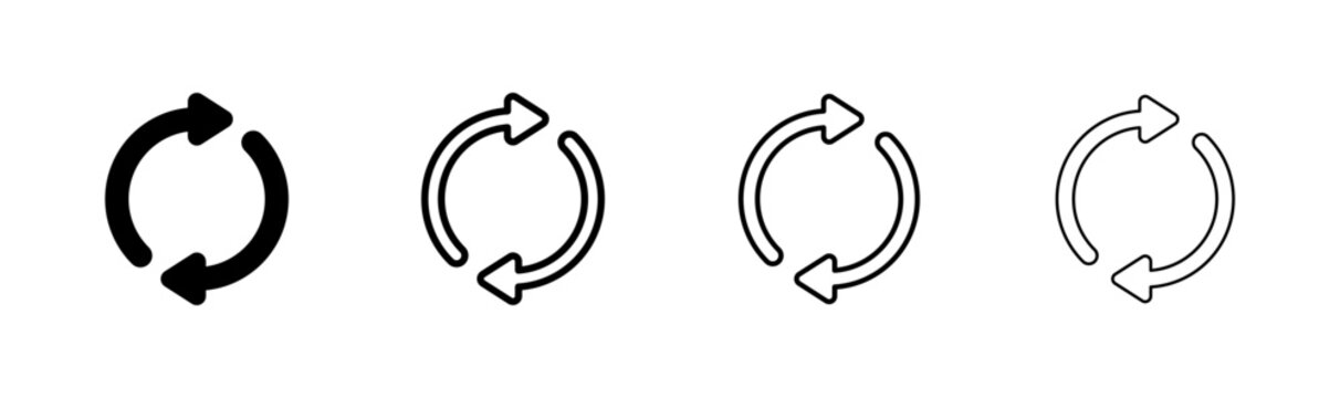 Refresh icon logo design. Reload sign and symbol. Update icon.