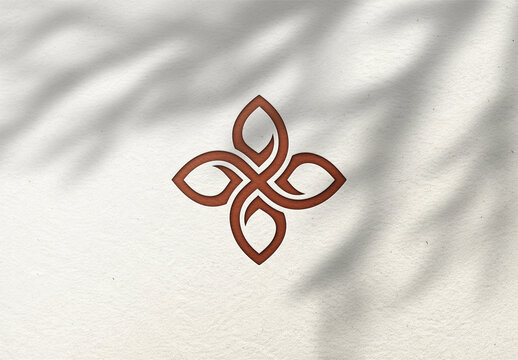 Paper Cut Out Logo Mockup