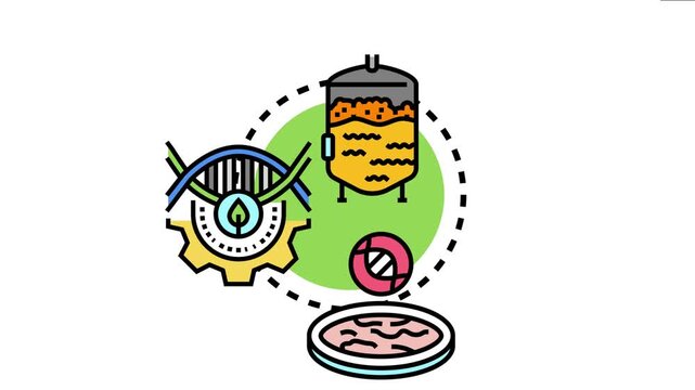 Biotechnology pharmaceutical fermentation process involving a bioreactor, dna engineering, and cell culture in a petri dish, scientific research and industrial production