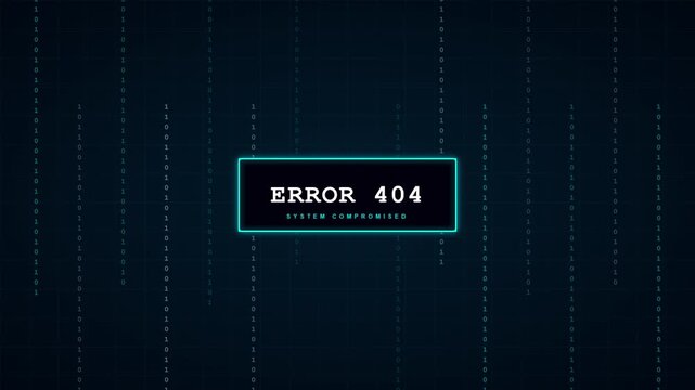 code password hacking effect Cyan Digital Distortion Cyber Attack System Error Alert HD