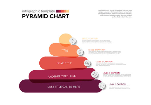 Business Pyramid Chart Infographic Template with Five Levels