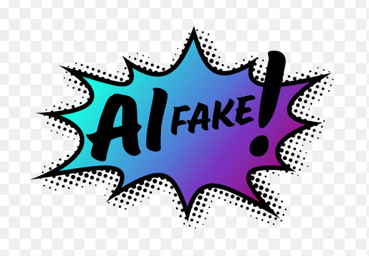 AI Fake Comic Speech Bubble Explosion Icon