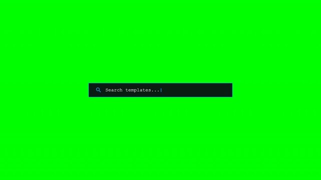 Search box input auto keyboard typing on green screen