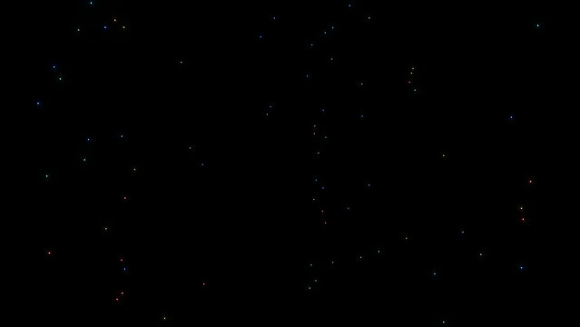 Dark Star Field with Glowing Stars on Black Background
