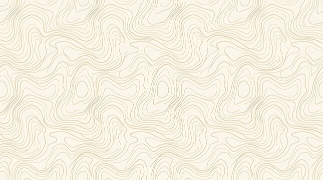 Minimalist topographic contour line pattern on beige background