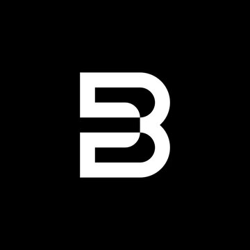 Unique, modern, and futuristic 'B' lettermark with solid geometry. Elegant sleek aesthetic, perfect for cybersecurity, software, and IT.