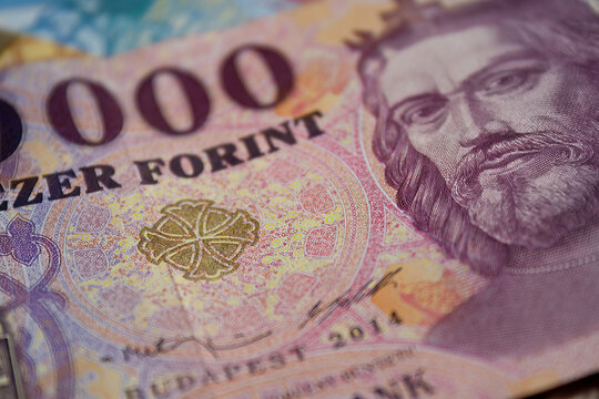 Hungarian forint banknote money