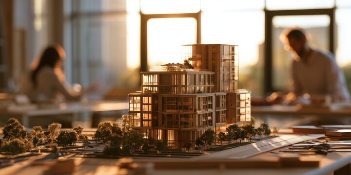 Modern Apartment Scale Model for Real Estate and Urban Planning