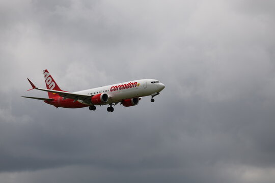 PH-CDP Corendon Dutch Airlines Boeing 737-9 MAX is landing at Schiphol Amsterdam Airport