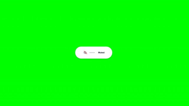 Audio volume sound toggle controller on green screen