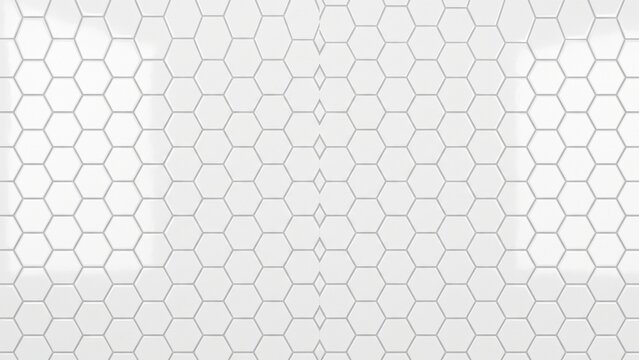 White Hexagonal Honeycomb Pattern Background