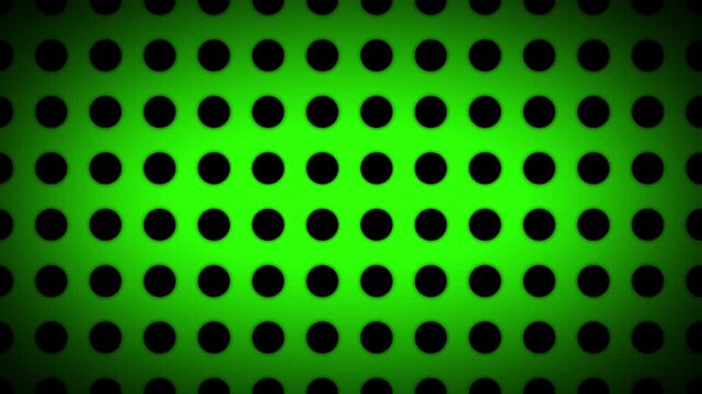 Abstract green polka dot pattern background, with dynamic pulsing, light effect