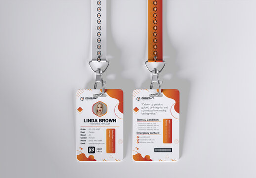 Corporate ID Card Template Layout