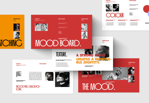 Mood Board Presentation Template Creative Editorial Layout