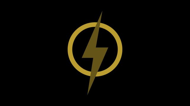 Flickering lightning effect, energy logo. Light Elemen