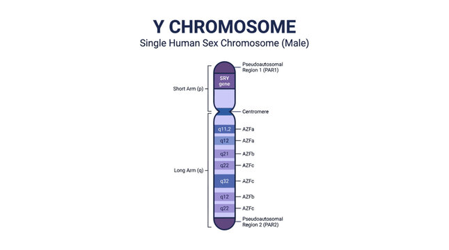 Y Chromosome Scientific Infographic Vector