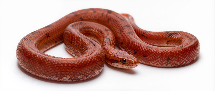 Pygmy Python Isolated on Seamless White Studio Background