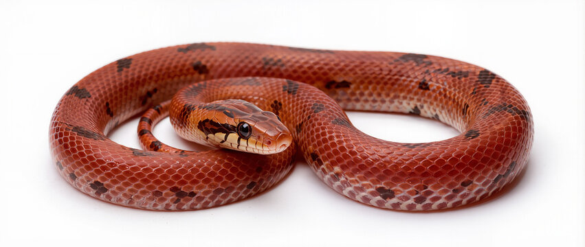 Pygmy Python Isolated on Seamless White Studio Background