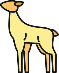 Naklejka premium Deer standing, representing nature, wildlife, wilderness, and quiet