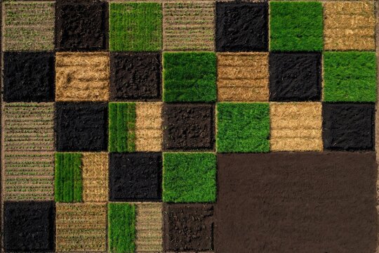 Abstract Geometric Tile Pattern Background in Earthy Tones