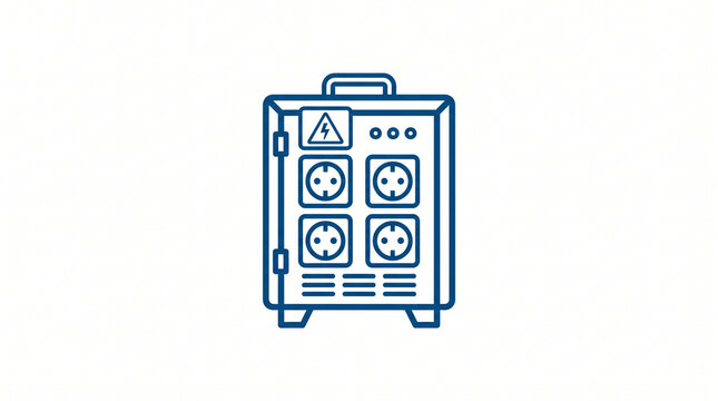 Modern utility box icon vector for infrastructure and municipal services design elements