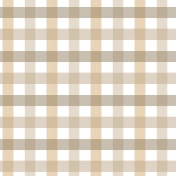 Soft Beige Gingham Seamless Pattern Vector