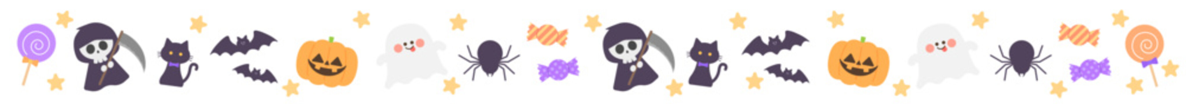 かわいいハロウィンイメージライン