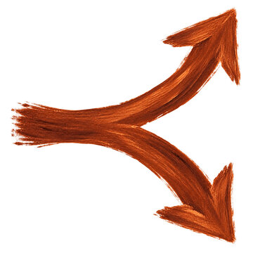 Sienna split direction arrow on transparent background