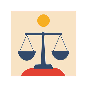 The Libra zodiac sign in a vintage style. Vector illustration