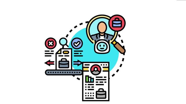 Recruitment specialist evaluating resume documents and choosing qualified job applicants. Identifying best talent through an organized hiring process and job interview selection for a vacant position