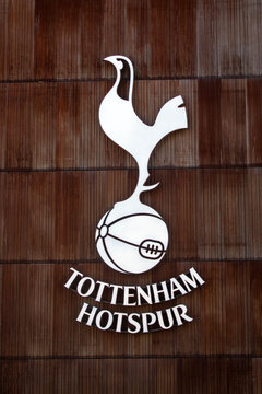 Tottenham Hotspur FC Crest at the Tottenham Hotspur Stadium, in London
