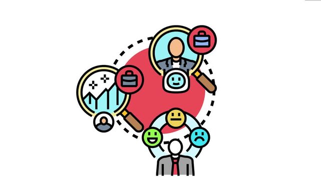 Candidate hiring shortlist concept the human resource process of selecting potential employees. Evaluating skills. Assessing performance