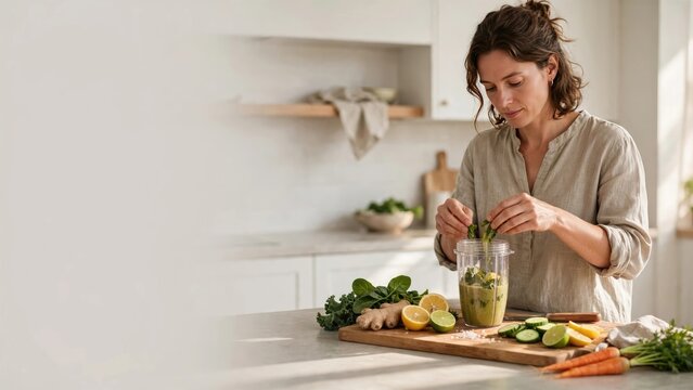 Woman Chopping Fresh Vegetables for Healthy Meal Prep