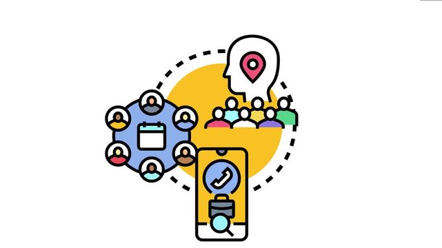 Candidate attraction branding concept recruitment marketing strategies, including job searching, talent acquisition, and workforce management for human resources