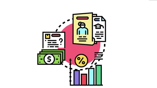 Candidate approval percentage concept displaying a voting process with candidate profiles. Academic documents. Financial aspects. And statistical data for evaluating public opinion and support