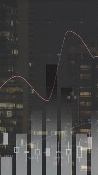 Animation of data processing over cityscape