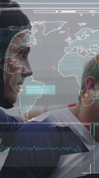 Animation of networks of connections over rugby players