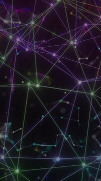 Animation of network of connections over shapes