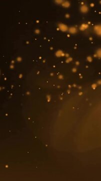 Animation of glowing light spots moving over black background