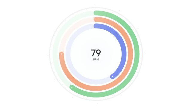 Heart Rate Monitor Smartwatch UI Animation