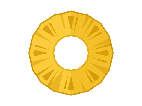 Vector illustration of a fresh pineapple ring