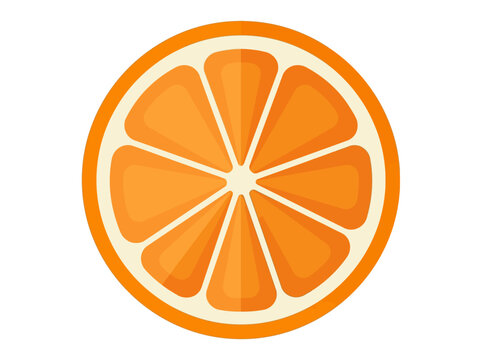 Fresh Orange Slice Citrus Fruit Icon