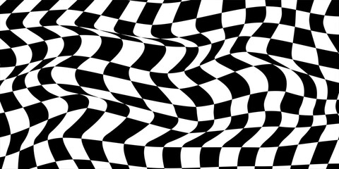 Fototapeta premium Checkered flag wave on white background design for sport race championship vector illustration.