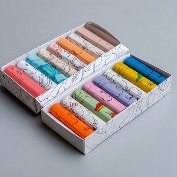 Colorful kawaii crayon box brings joy and creativity to school and study time