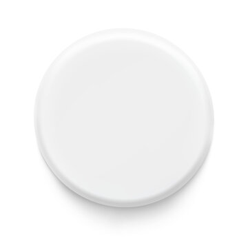 White round cheese wheel packaging mockup with circular dairy label for design, presentation hard, semi-hard cheeses. 3D hight realistic vector illustration isolated on white background. EPS10. 