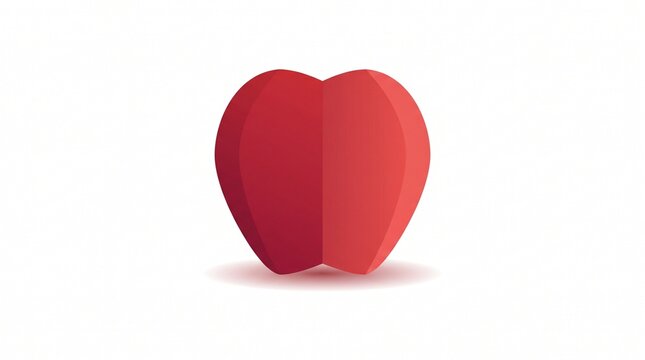 Heart Shaped Red Apple Symbolizing Love and Healthy Lifestyle