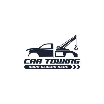 RESCUE TOWING design illustration vector, Ideally suited for 24-hour towing services that prioritize rapid on-site arrival and readiness to assist in emergencies.